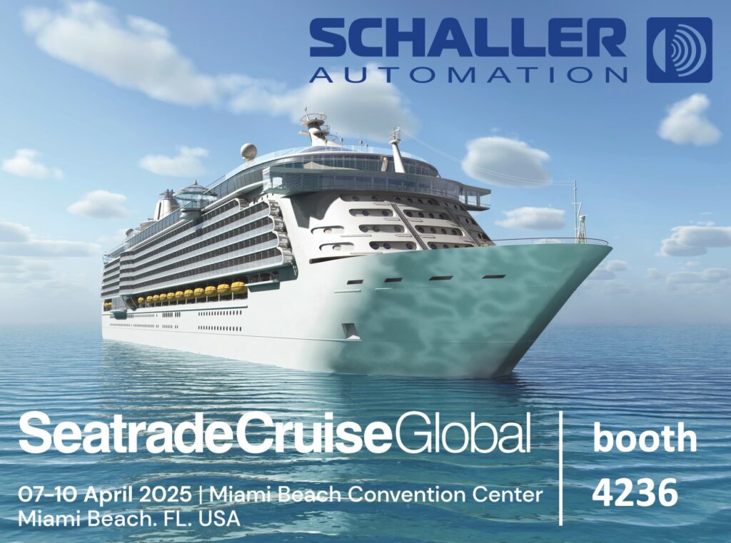 Messestand 4236 auf der Seatrade Cruise Global 2025 in Miami – Treffen Sie unser Team und entdecken Sie unsere Innovationen für die Kreuzfahrtindustrie.